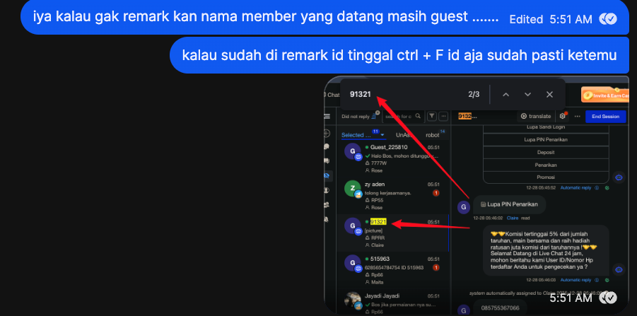 Ctrl+F 搜索 Remark