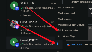Sticky conversation 置顶