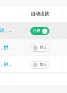 自动出款开关(允许 / 禁止)