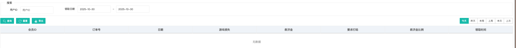 救济金记录列表页